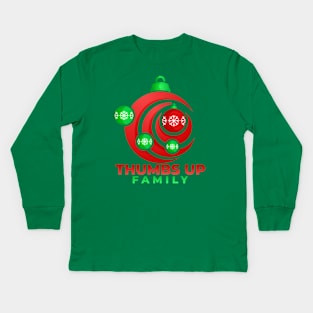 Thumbs Up Family Christmas Logo Kids Long Sleeve T-Shirt